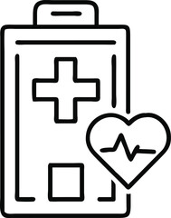 Fototapeta premium Medical&nbsp;Battery&nbsp;Icon