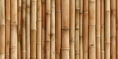 Fototapeta premium Vertical bamboo panel texture with natural tan hues for eco interiors. 