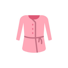 Stylized illustration of a pink cardigan with transparent backdrop aesthetic