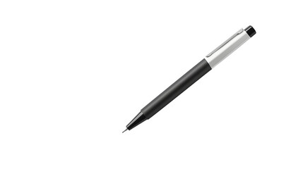 Black Pen Blank Mockup on Grey and White Background