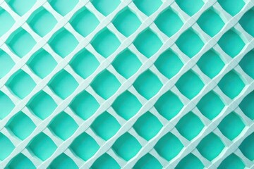 Geometric teal and white trellis pattern, modern minimalist style , bold, trellis, illustration