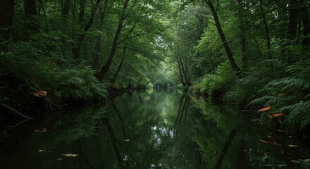 Fototapeta premium River Scene for 3D Design – Stunning Nature Landscape Reference for 3D Modeling and Animation