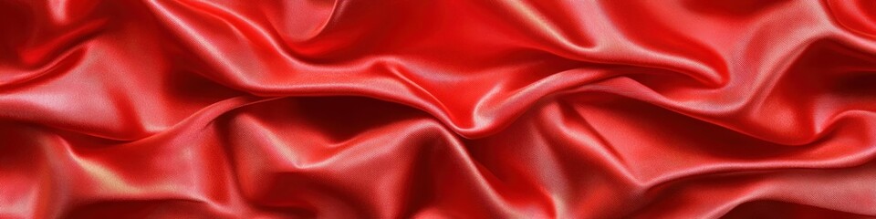 Obraz premium Christmas Ribbon Banner. Red Satin Ribbon Award on Vintage White Background