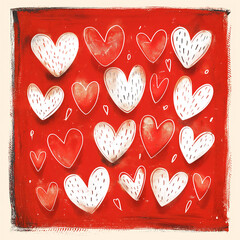 heart on a red background