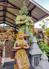 Fototapeta premium Buddha statues chinese figures stupas holy shrines Koh Samui Thailand.
