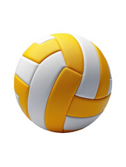 Yellow and white volleyball ball