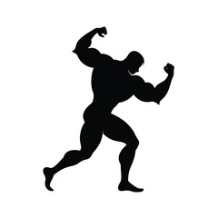 Muscular Man Graphic Vector.

