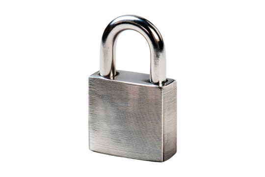Metal padlock close-up protection