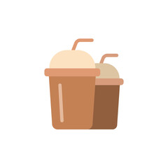 Chilled beverage duo offering refreshment a delightful creamy texture