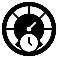 speedometer glyph icon