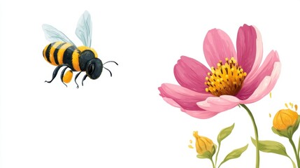 Bee and Flower in Harmony