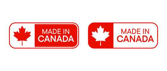 Made in Canada vector icon sen. Made in Canada badges and emblems © Evgeny