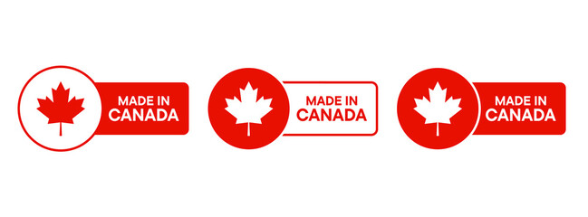 Made in Canada vector icon sen. Made in Canada badges and emblems © Evgeny