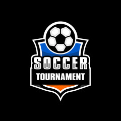 soccer tournament emblem logo design