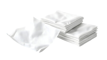 Blank Wet Wipes Flow Pack Isolated Transparent Background