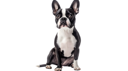 Boston Terrier Sitting with Tuxedo-Like Markings - Professional Pet Photography