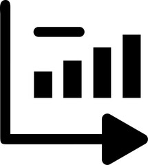 Chart icon flat vector