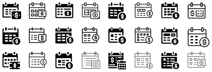 Expense Tracker App Calendar Set – Budget, Finance, Planning:
A set of calendar icons designed for expense tracking apps, ideal for budget planning, finance management, & personal accounting projects.