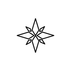 Compass journey navigation logo design