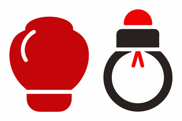 Obraz premium red boxing gloves isolated on white