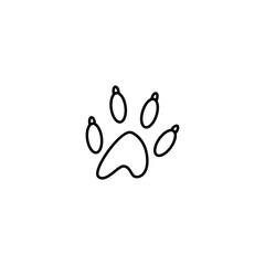 Animal foot paw logo design