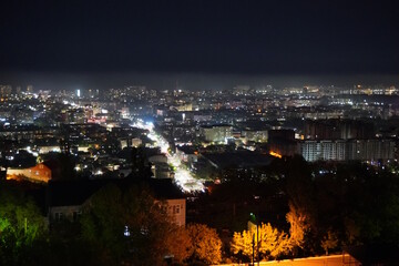 Night view of the city. Makhachkala.