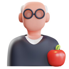 Teacher 3D icon.