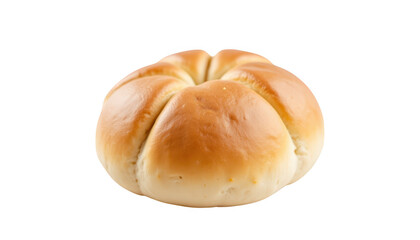Appetizing closeup of golden brown bun on a dark background, culinary delight