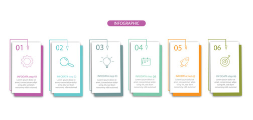 vector illustration design template whit 5 option or steps.