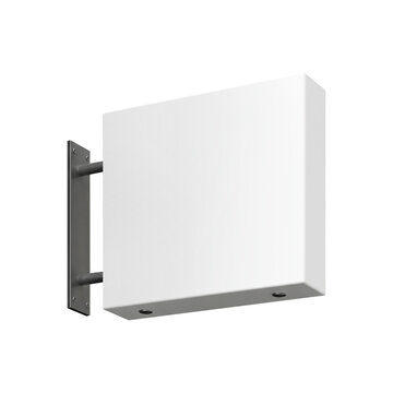 Blank Wall Mounted Lightbox Sign Mockup
