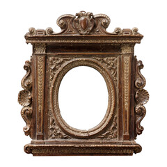 Ornate Tabernacle Mirror Frame - Antique Religious Decor Detail - 16th Century Style