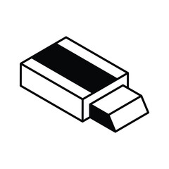 Check out this isometric filled icon of eraser