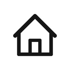 Home Icon Vector – Editable stroke illustration of a house. Ideal for UI/UX design, real estate, smart home apps, and web interfaces.