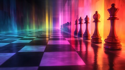Chromatic Chessboard: A strategic game of intellect illuminated by radiant light