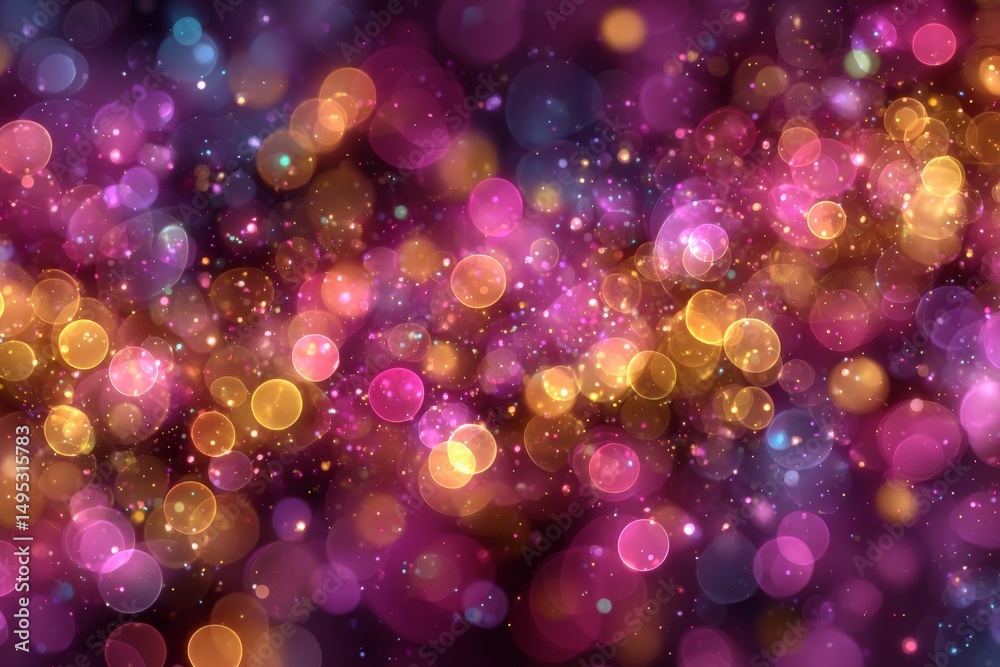 Leinwandbilder colorful bokeh lights create a vibrant background at an evening event with a festive atmosphere