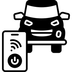Smart Car  glyph icon