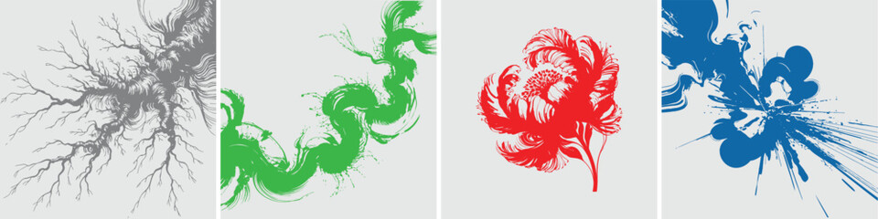 Irish Christmas Holiday Vector with Red and Green Abstract Background