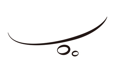 手書き風太さ変動ベクター単体吹き出し04