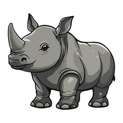 Fototapeta premium rhino, animal, vector, transparent background, mammal, isolated, wildlife, nature, wild, zoo, large, dangerous, horned, big, huge, creature