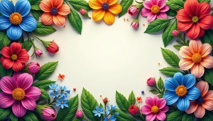 Fototapeta premium Intricate woven blooms, lush leaves, vibrant threads , autumn, woven
