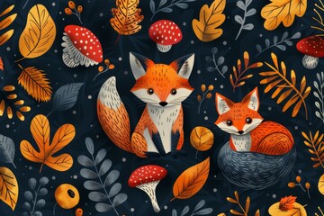 Fototapeta premium Soft and modern vector pattern for child clothing print, Selective focus