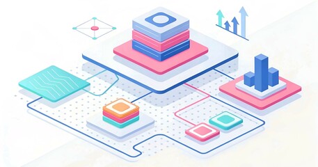 Obraz premium Abstract business data layer minimal tech vector 