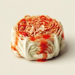 3D Detailed Model of Fermented Cabbage with Vibrant Colors