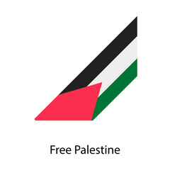 Obraz premium Palestine flag single vector illustration