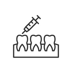 teeth syringe icon - tooth injection icon