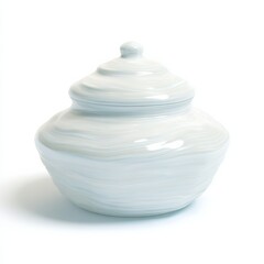 Tiny Soft Plastic Crock with Smooth Lines and Subtle Texture