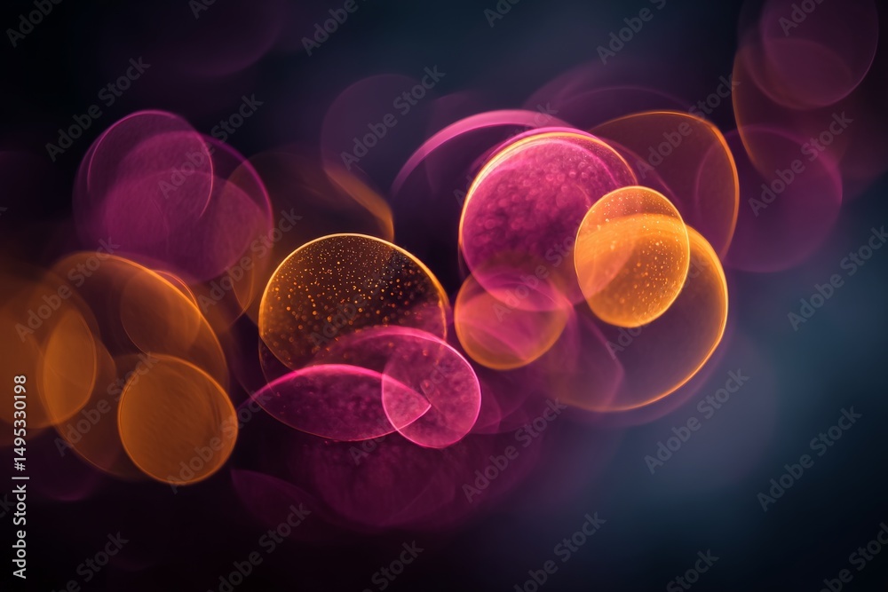 Aufkleber colorful bokeh circles create a mesmerizing display of light and texture in abstract art
