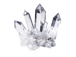 a crystal cluster of crystals