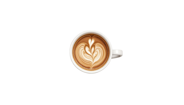 A cup of coffee with heart, warmth and comfort in every sip warm - Powered by Adobe