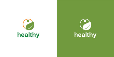 modern vibrant nature green wellness logo design idea